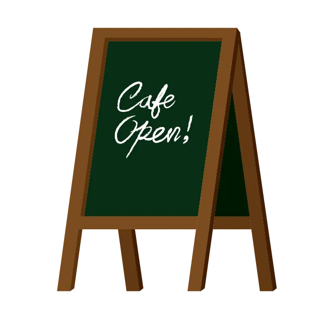 Cafe Open! 黒板